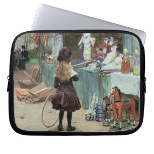 At the Champs-Elysees Gardens, c.1897 (gouache on Laptop Sleeve