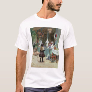 At the Champs-Elysees Gardens, c.1897 (gouache on T-Shirt