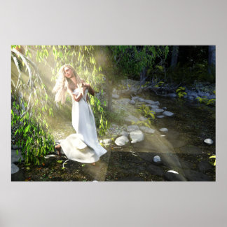 At The Creek Daz Studio Digital Art Poster