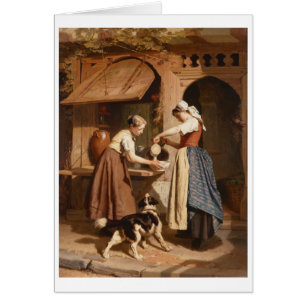 At the Dairy, 1866 (oil on panel)