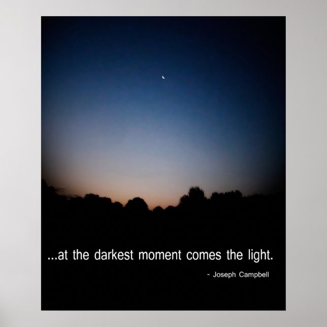 At the darkest moment comes the light. poster (Front)