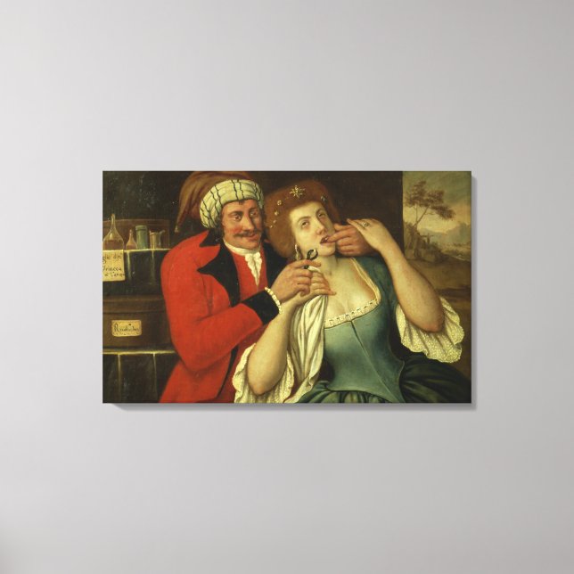 At the Dentist (oil on canvas) Canvas Print (Front)