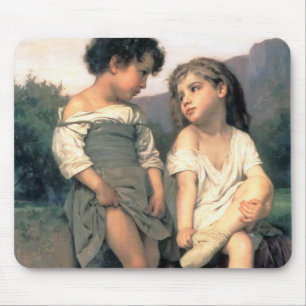 At the Edge of the Brook, Bouguereau Mouse Mat