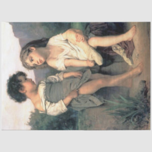 At the Edge of the Brook, Bouguereau Tissue Paper