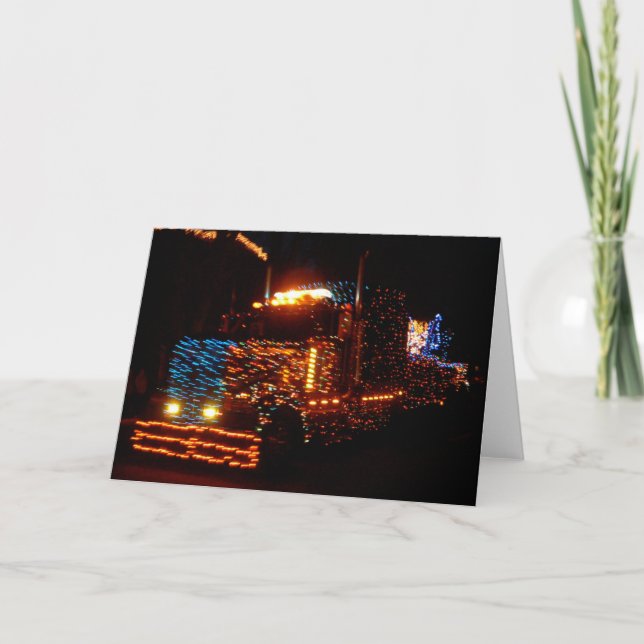 At the Electric Light Parade, Las Vegas, NM Holiday Card (Front)