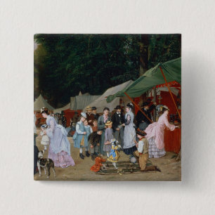 At The Fair,1877 15 Cm Square Badge