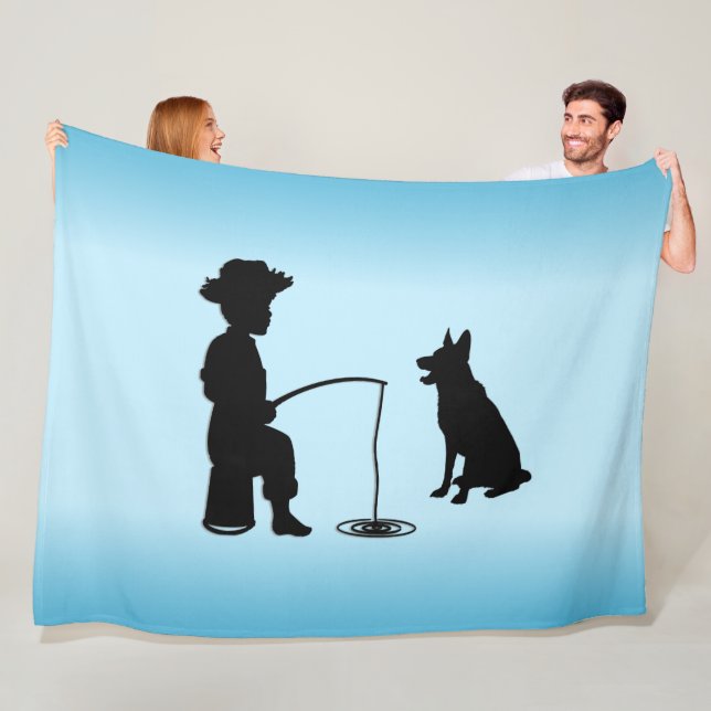 At the Fishing Hole Fleece Blanket (In Situ)