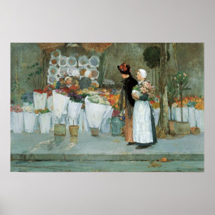 At The Florist by Childe Hassam, Vintage Fine Art Poster