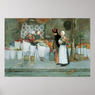 At The Florist by Childe Hassam, Vintage Fine Art Poster