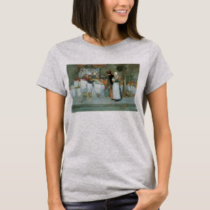 At The Florist by Childe Hassam, Vintage Fine Art T-Shirt
