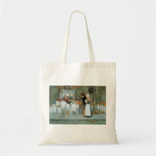 At The Florist by Childe Hassam, Vintage Fine Art Tote Bag