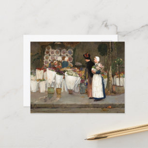 At the Florist by Frederick Childe Hassam Holiday Postcard