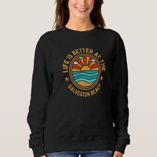 at the Galveston Beach Ocean Humour Sweatshirt