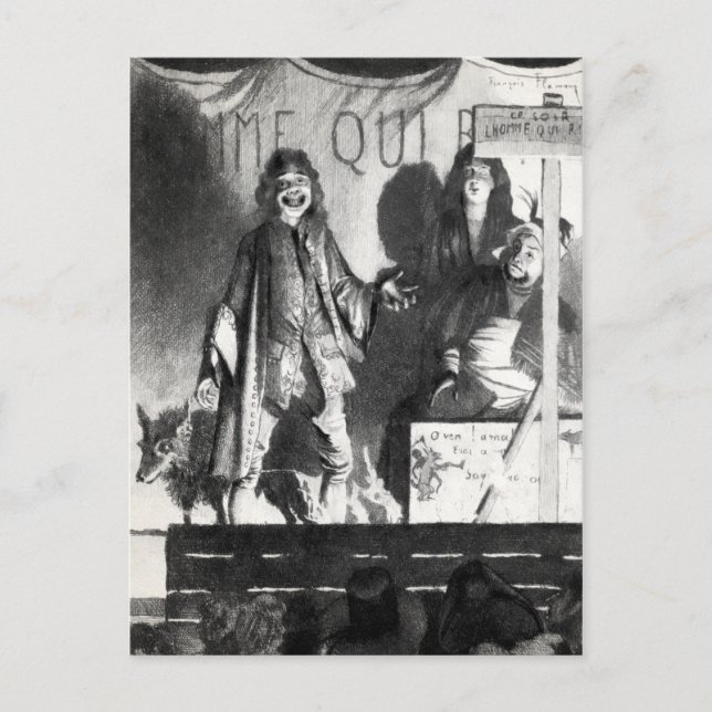 At the Green Box Vintage Illustration Postcard (Front)