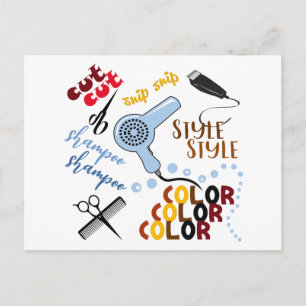 At The Hair Salon Postcard