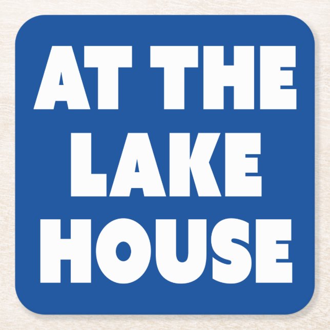 AT THE LAKE HOUSE SQUARE PAPER COASTER (Front)