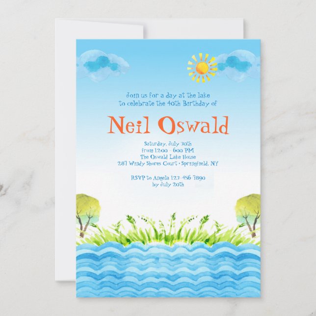 At the Lake Invitation (Front)