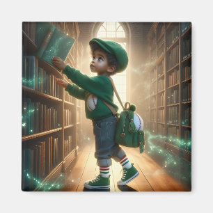 At the Library - Green Magnet