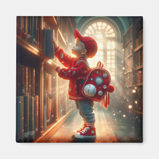 At the Library - Red Magnet