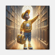 At the Library - Yellow Magnet