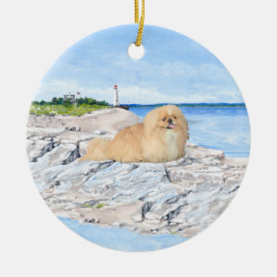 At the Lighthouse Ceramic Tree Decoration