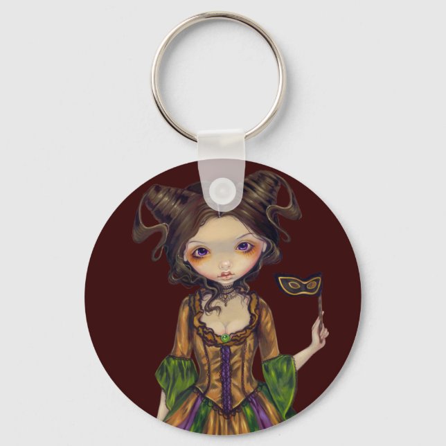 "At the Masquerade Ball" Keychain (Front)
