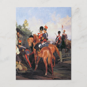 At the Mile Stone, 1859 Postcard