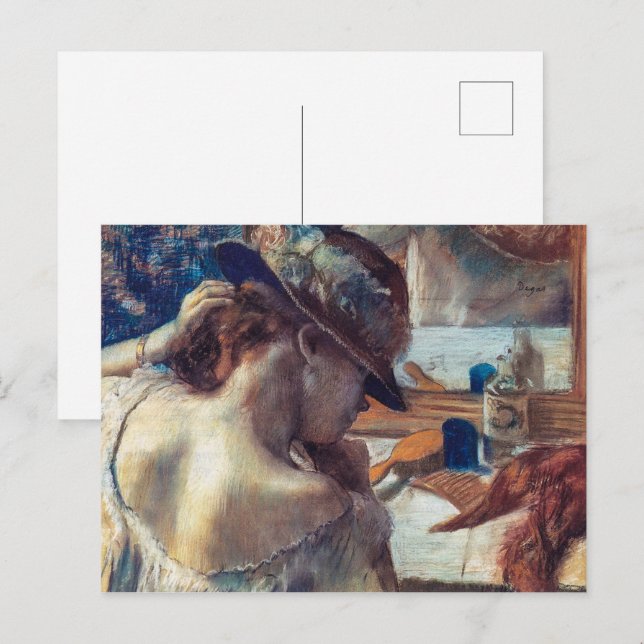 At the Mirror | Edgar Degas | Postcard (Front/Back)