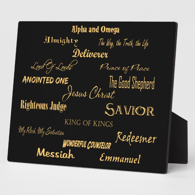 at the name of Jesus... Plaque (Side)