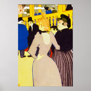 At the Nightclub by Toulouse Lautrec, Vintage Art Poster