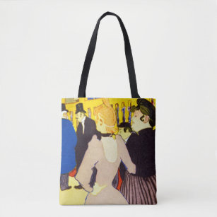 At the Nightclub by Toulouse Lautrec, Vintage Art Tote Bag