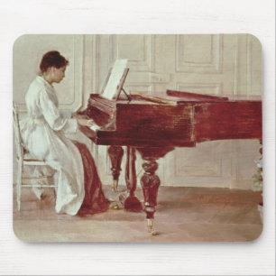 At the Piano, 1887 (oil on canvas) Mouse Mat