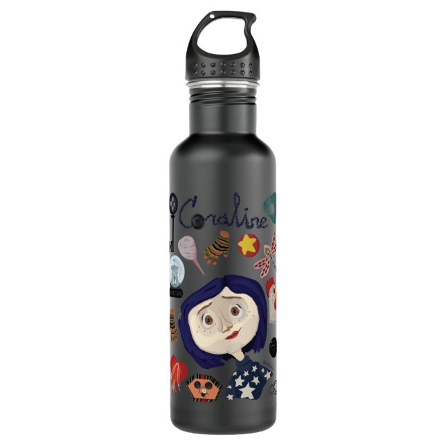At the Pink Palace Apartments Pattern   710 Ml Water Bottle (Front)
