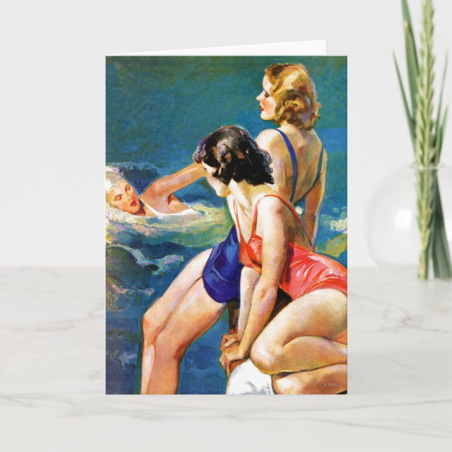 At the Pool Card (Front)