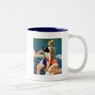 At the Pool Two-Tone Coffee Mug