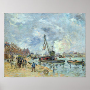 At the Quay de Bercy in Paris, 1874 Poster