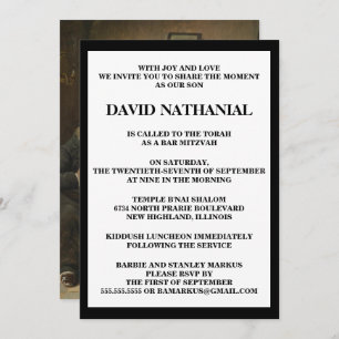 "At the Rabbi's" by Carl Schleicher Bar Mitzvah Invitation