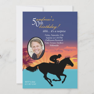 At the Races Photo Invitation