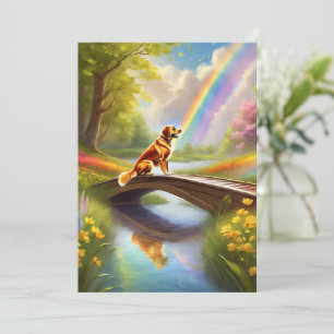 At The Rainbow Bridge Dog Sympathy Card