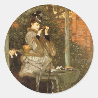 At the Rifle Range by James Tissot, Vintage Art Classic Round Sticker