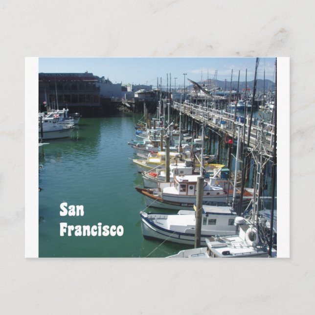 At the San Francisco Docks Scenic Photograph Postcard (Front)