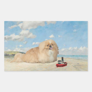 At the Seashore Rectangular Sticker