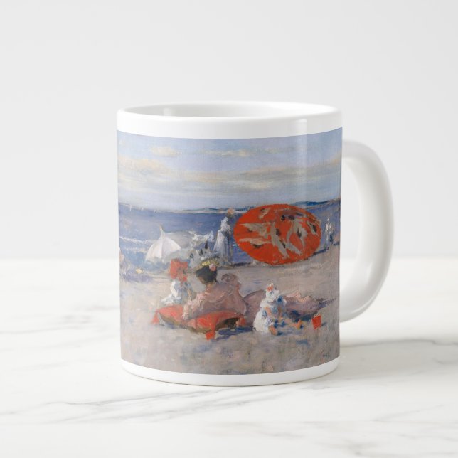 At the Seaside | c.1892 Large Coffee Mug (Front Right)