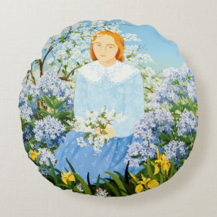 At the Shore of Dreams Round Cushion