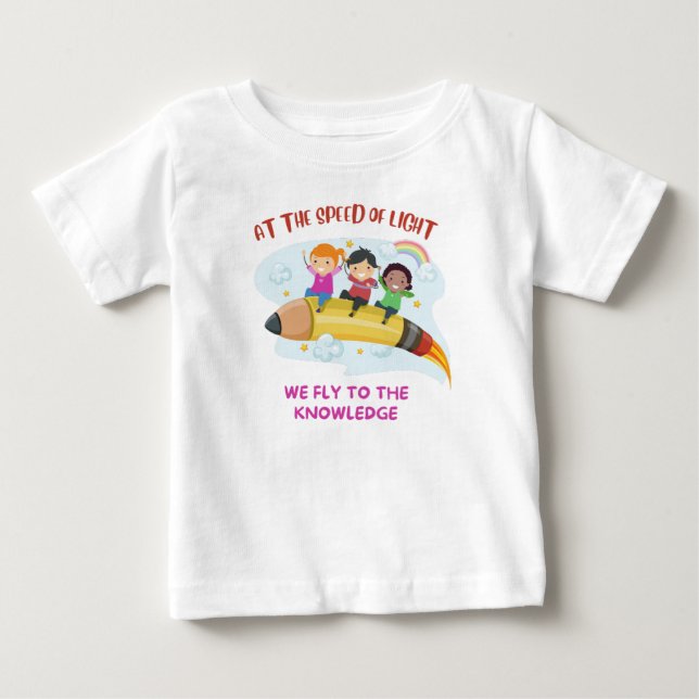 At the speed of light  baby T-Shirt (Front)