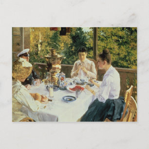 At the Tea-Table, 1888 Postcard
