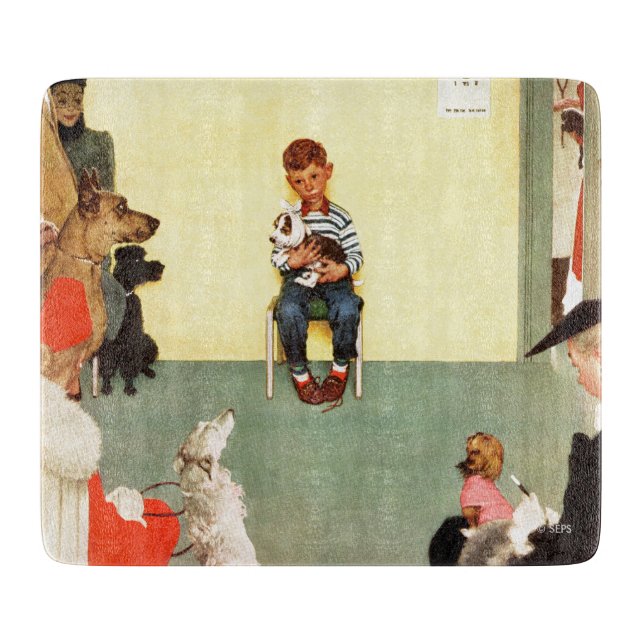 At The Vets by Norman Rockwell Cutting Board (Front)