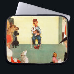 At The Vets by Norman Rockwell Laptop Sleeve<br><div class="desc">At The Vets by Norman Rockwell | March 29,  1952</div>
