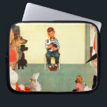 At The Vets by Norman Rockwell Laptop Sleeve<br><div class="desc">At The Vets by Norman Rockwell | March 29,  1952</div>