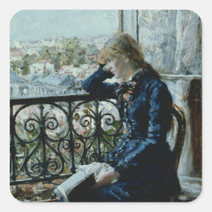 At the Window, 1881 Square Sticker